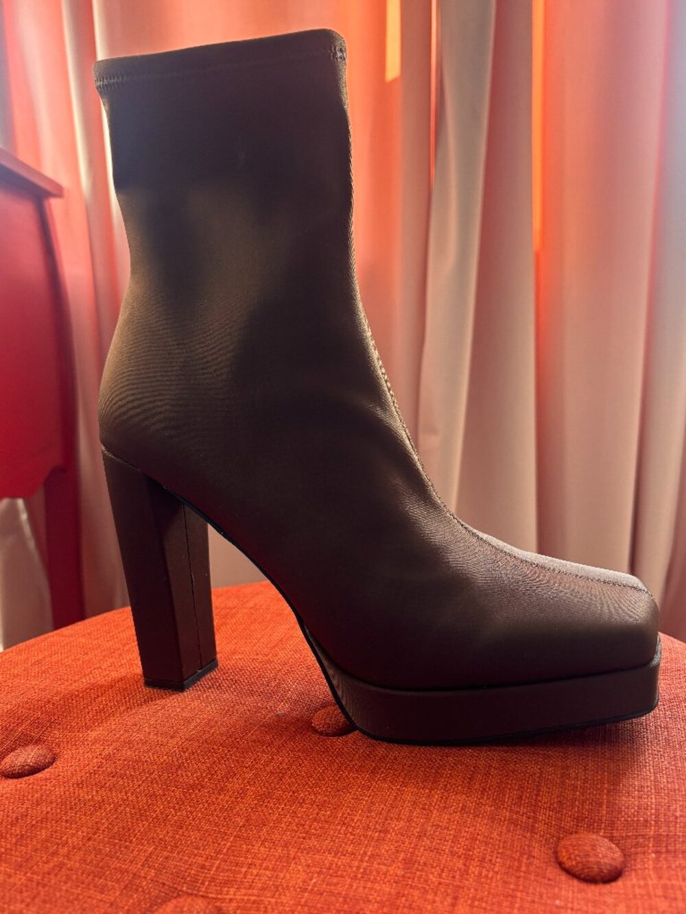 Jeffrey Campbell Chocolate Zipped Booties